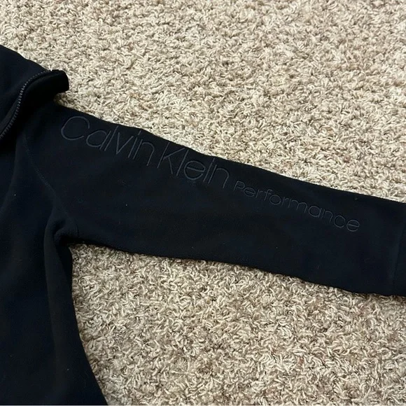 Calvin Klein Performance Black Fleece Jacket Medium - Picture 3 of 4